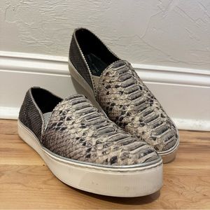 Stuart Weitzman slip on snake print sneaker